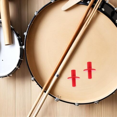 3 قطعة أكمام صنج بلاستيكية حمراء مزدوجة الأطراف ملحقات عالمية عالية القبعة أكمام حامية طبل أجزاء الأجهزة للمدرجات والتركيبات in Kuwait