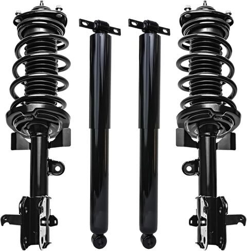 Detroit Axle - Struts Shocks for 2006-2011 Honda Civic Acura CSX Complete 2 Front Struts w/Coil Springs Assembly 2 Rear Shock Absorbers 2007 2008 2009 2010 Replacement Suspension in Saudi Arabia