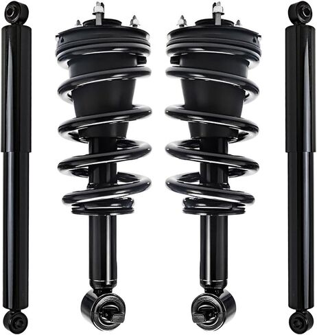 Detroit Axle - Struts Shocks for 2006-2011 Honda Civic Acura CSX Complete 2 Front Struts w/Coil Springs Assembly 2 Rear Shock Absorbers 2007 2008 2009 2010 Replacement Suspension in Saudi Arabia