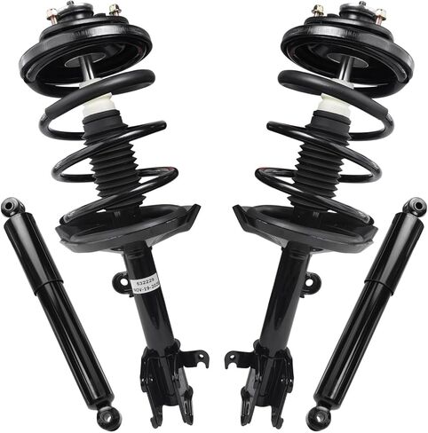 Detroit Axle - Struts Shocks for 2006-2011 Honda Civic Acura CSX Complete 2 Front Struts w/Coil Springs Assembly 2 Rear Shock Absorbers 2007 2008 2009 2010 Replacement Suspension in Saudi Arabia