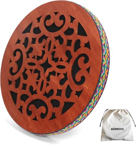 أسطوانة تدفق المياه مقاس 12 بوصة، أسطوانة المحيط "سقوط الماء" على قرص المطر| أداة قرع من الخشب الطبيعي، تحاكي أصوات مياه الأمطار المتدفقة | لشفاء الصوت، والتأمل اليوجا، والأداء الموسيقي in Kuwait