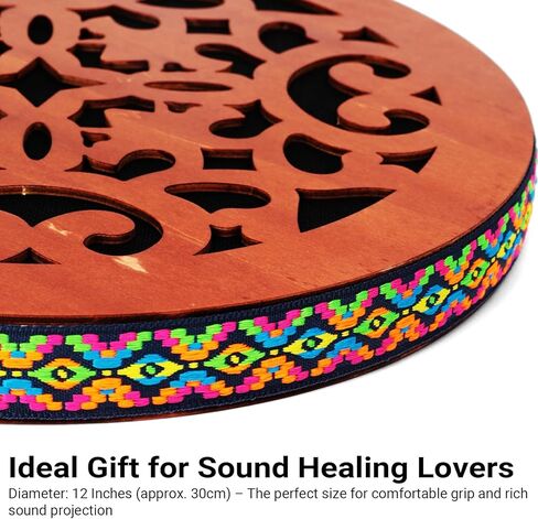 أسطوانة تدفق المياه مقاس 12 بوصة، أسطوانة المحيط "سقوط الماء" على قرص المطر| أداة قرع من الخشب الطبيعي، تحاكي أصوات مياه الأمطار المتدفقة | لشفاء الصوت، والتأمل اليوجا، والأداء الموسيقي in Kuwait