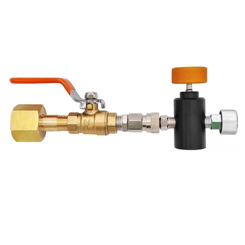 Soda Co2 Cylinder Tank Refill Adapter Recharge Filling Station W/Ball Valve,W21.8-14|DIN477| CGA320 Tr21-4(CGA320 no Gauge) in Saudi Arabia