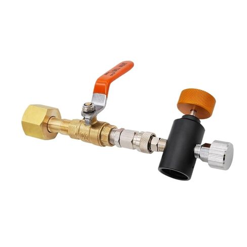Soda Co2 Cylinder Tank Refill Adapter Recharge Filling Station W/Ball Valve,W21.8-14|DIN477| CGA320 Tr21-4(CGA320 no Gauge) in Saudi Arabia