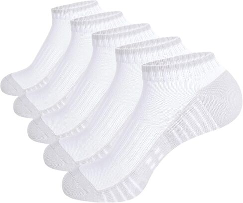 YUEDGE Black/White Bamboo Ankle Socks Lightweight Short Low Cut Bamboo Socks Wicking Breathable Socks for Men Size 6-13 in Kuwait