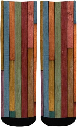 Colorful Vertical Stripes Fall Hiking Socks - Toddler Boys & Girls Warm Thick Thermal Winter Crew Socks for School, Daily Wear & Outdoor Activities in Saudi Arabia