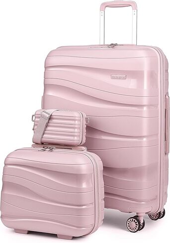 Melalenia Luggage Carry On Suitcase Sets, Expandable PP Hard Shell Suitcase with Spinner Wheels,Travel Luggage with TSA Locks 22x14x9 Airline Approved in Saudi Arabia