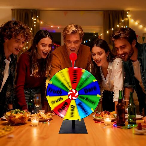 جائزة دوارة شديدة التحمل مقاس 12 بوصة، وعجلة جوائز ذات 10 فتحات مع حامل وقلم تحديد وممحاة قابلة للمسح، للألعاب العائلية وألعاب الفصل الدراسي والكرنفالات والمعارض التجارية والسحوبات والمناسبات الأخرى المختلفة in Kuwait