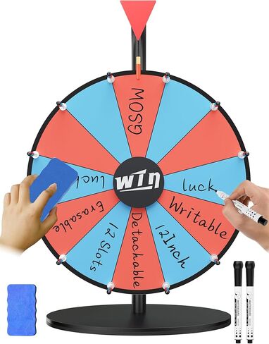 عجلة جائزة ملونة مقاس 12 بوصة، عجلة دوارة شديدة التحمل ذات 12 فتحة، عجلة تدور على الطاولة من أجل لعبة غزل الحظ في معرض الكرنفال التجاري in Kuwait
