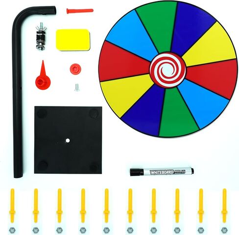 Prize Wheel Spinner with Stand –12 Inch Spinning Wheel for Prizes, 10 Slots Color Spin The Wheel Game, Carnival Prize Wheel for Trade Show, Party Games, Casino Games in Kuwait