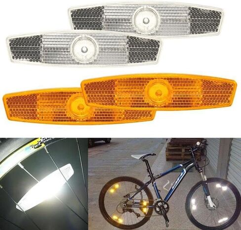 4pcs/Set Warning Bicycle Spoke Reflector on Bicycle Wheel Bike Reflective MTB Road Cycling Reflector Safe Bicycle Cycling Accessories in Saudi Arabia