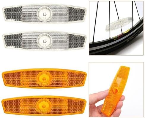 4pcs/Set Warning Bicycle Spoke Reflector on Bicycle Wheel Bike Reflective MTB Road Cycling Reflector Safe Bicycle Cycling Accessories in Saudi Arabia