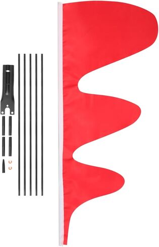 BESPORTBLE Kids Bike Safety Flag Pole 3.5Ft Fiberglass Tail Flag for Bicycle Trailers Portable Cycling Safety for Children in Saudi Arabia