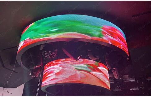 P5 indoor 64x32 pixels soft LED display flexible led module Support Customize Round Video Wall 320x160mm in Saudi Arabia