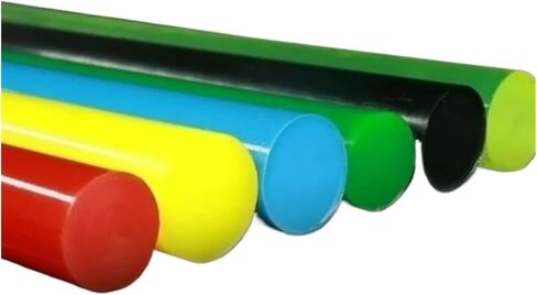 1/2/4/6pcs Colored Solid Polyurethane Rod Diameter 3mm-45mm Elastic Rubber Bar Length 500mm(Yellow,3X500mm 6PCS) in Saudi Arabia