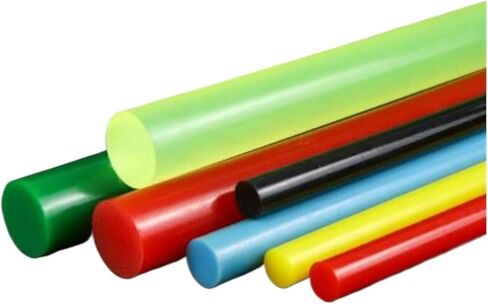 1/2/4/6pcs Colored Solid Polyurethane Rod Diameter 3mm-45mm Elastic Rubber Bar Length 500mm(Yellow,3X500mm 6PCS) in Saudi Arabia