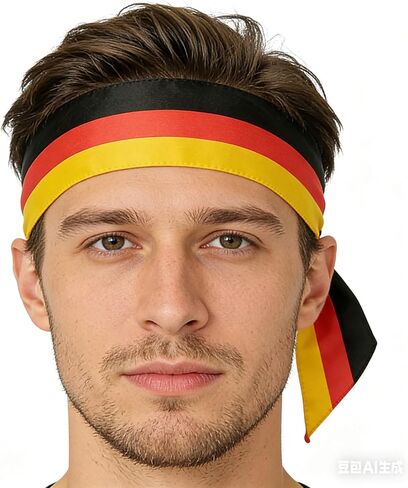 10 Pcs Flag Headband, Sports Sweatband for 2026 World Cup, Patriotic Fan Gear, 41 x 2.4 in, Breathable Quick Dry in Saudi Arabia