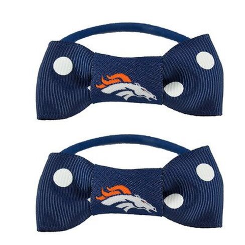 Littlearth NFL Bow Pigtail Holder [Set of 2] NFL Team: Denver Broncos in Kuwait
