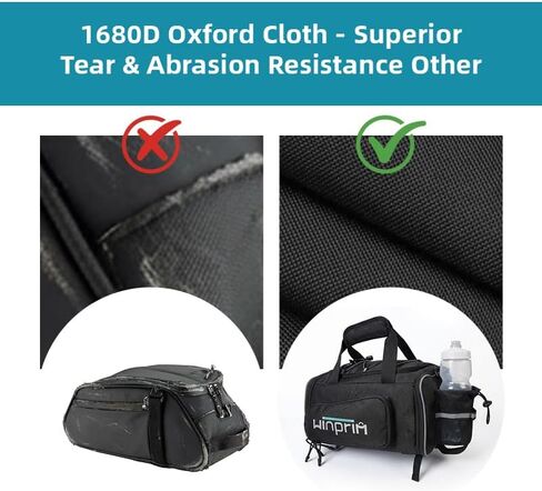 Bike Rear Rack Bag 18-20L 1680D Tear-Resistant, Trunks Bag for Bicycle Water Resistant Ebike Saddle Bag with Rain Cover, Multifunctional Shoulder Bag for Commuter Cycling GYM Camping in Saudi Arabia