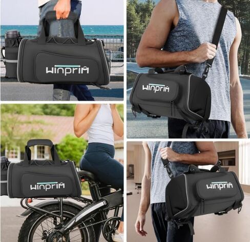 Bike Rear Rack Bag 18-20L 1680D Tear-Resistant, Trunks Bag for Bicycle Water Resistant Ebike Saddle Bag with Rain Cover, Multifunctional Shoulder Bag for Commuter Cycling GYM Camping in Saudi Arabia