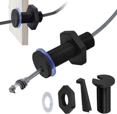 2Pcs RV Cable Passthrough for Starlink mini, RV Cable Grommet Compatible with Starlink, Ethernet, Coax, Water-Resistant and Anti-Drop RV Cable Routing(Black) in Saudi Arabia