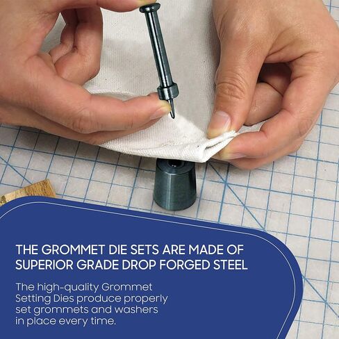 قالب إعداد حلقات معدنية من Tarps Now Drop Forged، #5 (5/8") - قالب تثبيت بحلقة معدنية لوضع الثقوب والغسالات - مثالي لإصلاح القماش والقماش والخيام والمشروعات اليدوية in Kuwait