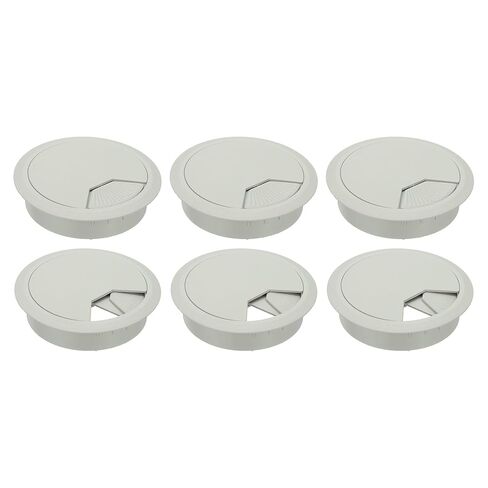 PATIKIL 3 Inch Desk Grommet, 6Pcs Cable Grommet Wire Management Cable Hole Cover Cord Organizer for Office Home Table Countertop, Black in Kuwait