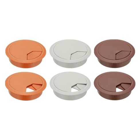PATIKIL 3 Inch Desk Grommet, 6Pcs Cable Grommet Wire Management Cable Hole Cover Cord Organizer for Office Home Table Countertop, Black in Kuwait