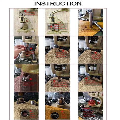 DK98 Upgraded Large Grommet Tool Kit (5/8 "and 13/16").Grommet kit and grommet tool 600pcs for Fabric tarps Curtains Paper Leather and Canvas (15mm and 20mm) in Kuwait