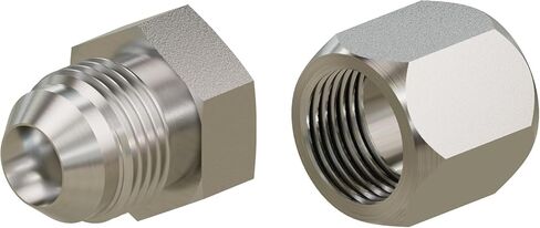 1/2" JIC 37° Cap & Plug Kit – Dash #08 | Hydraulic Hose, Tube & Pipe Fitting | Steel JIC Cap & Plug Set for Hydraulic Line Protection | Reusable 37° Flare Fittings in Saudi Arabia