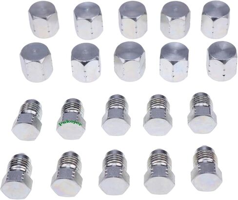 10 أزواج 1/4 "# 4 JIC Cap 0304-C-04 & Plug 2408-04 تركيب المحول الهيدروليكي 7/16-20 in Saudi Arabia