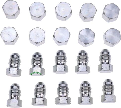 10 أزواج 1/4 "# 4 JIC Cap 0304-C-04 & Plug 2408-04 تركيب المحول الهيدروليكي 7/16-20 in Saudi Arabia