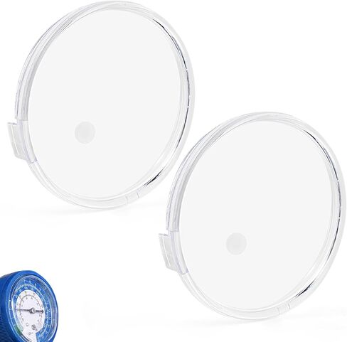 2 Pcs 49100 Replacement Crystal Pressure Gauge Lens for Brute II Manifolds, 80mm Crystal Water Pressure Gauge Lens Compatible with Yellow Jacket in Saudi Arabia