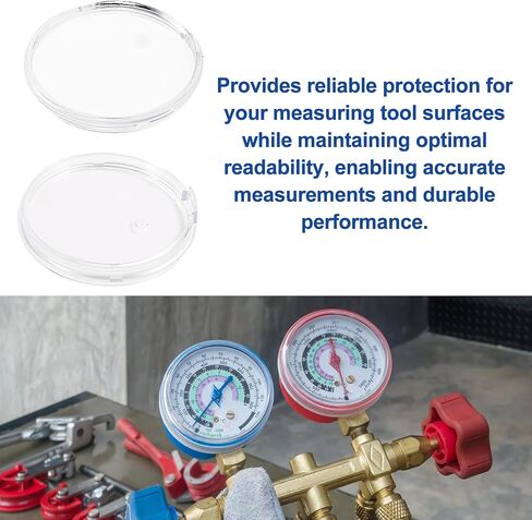 2 Pcs 49100 Replacement Crystal Pressure Gauge Lens for Brute II Manifolds, 80mm Crystal Water Pressure Gauge Lens Compatible with Yellow Jacket in Saudi Arabia