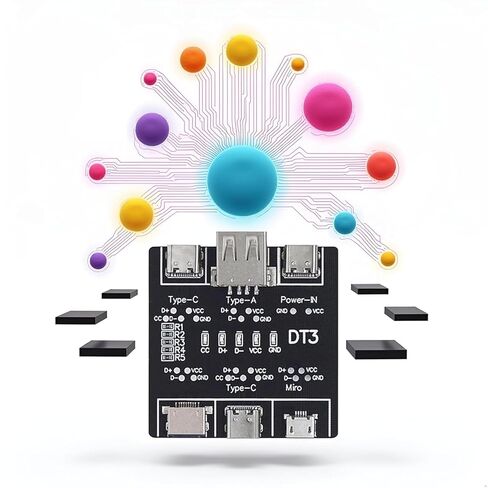 لوحة اختبار كابل USB، PCB أسود، مدقق خط اختبار شحن سلك البيانات من النوع C in Saudi Arabia