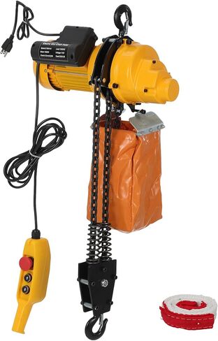 Electric Chain Hoist, 2200 lbs/1 ton Capacity, 10 ft Lifting Height, 10 ft/min Speed, 120V, Single Phase Overhead Crane with G100 Chain, 10 ft Wired Remote Control for Garage, Shop, Hotel, Home in Saudi Arabia