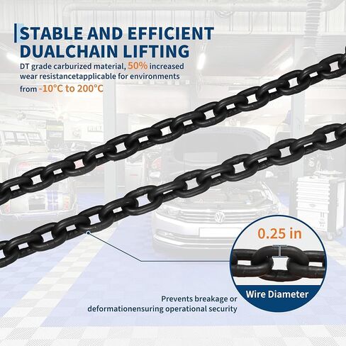 Electric Chain Hoist, 2200 lbs/1 ton Capacity, 10 ft Lifting Height, 10 ft/min Speed, 120V, Single Phase Overhead Crane with G100 Chain, 10 ft Wired Remote Control for Garage, Shop, Hotel, Home in Saudi Arabia