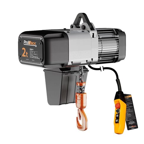 Prowinch 2 Ton Electric Chain Hoist with Variable Speed Control, 440~480V 50~60HZ, 3-Phase, Featuring a 20ft G100 Nickel Chain and Ideal for Heavy-Duty Lifting in Kuwait