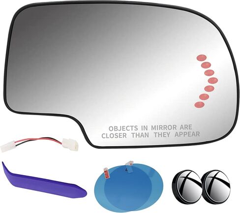 EAP DRIVER Side Mirror Glass متوافق مع Silverado ، Sierra ، Yukon ، Tahoe ، Suburban ، Escalade ، Avalanche 1999-2007 ، مسخن مع إشارة الدوران 88944391 in Saudi Arabia
