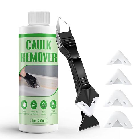 JAOJAO Caulk Remover, Silicone Caulk Remover Solvent Strong Dissolving Power Mild Performance Wide Application for Removes All Types of Uncured and Cured Silicone Rubber, 200ml in Kuwait