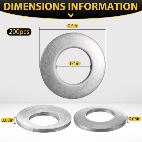 200 Pack 1/4" Belleville Washers Bulk Conical Disc Spring Cup Washers 18-8 Stainless Steel in Kuwait