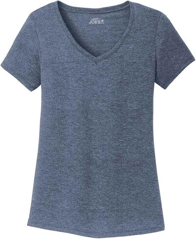 Joe's USA Ladies Tri-Blend Heather V-Neck T-Shirts Sizes in XS-4XL in Kuwait