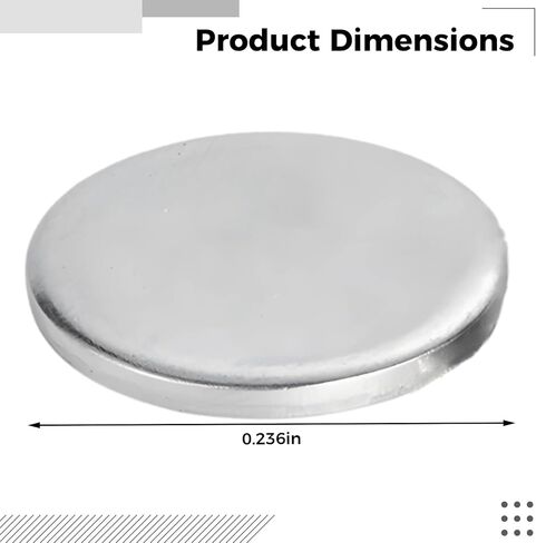 250 Pcs 0.6 Cm Stainless Steel Round Discs, 304 Stainless Steel Flat Washers, Solid Metal, Industrial Grade in Kuwait