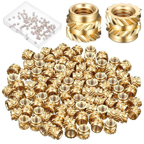 100 قطعة M3 إدراج مترابطة، M3x5x4 مجموعة الحرارة النحاس إدراج 3D الطباعة النحاس المكسرات متري مخرش الجوز، موضوع الإناث مخرش تضمين الحرارة الجوز لمكونات أجزاء الطباعة ثلاثية الأبعاد أجزاء السيارات البلاستيكية in Kuwait