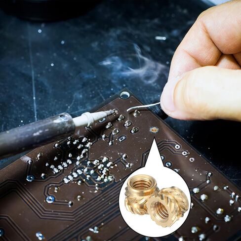 100 قطعة M3 إدراج مترابطة، M3x5x4 مجموعة الحرارة النحاس إدراج 3D الطباعة النحاس المكسرات متري مخرش الجوز، موضوع الإناث مخرش تضمين الحرارة الجوز لمكونات أجزاء الطباعة ثلاثية الأبعاد أجزاء السيارات البلاستيكية in Kuwait