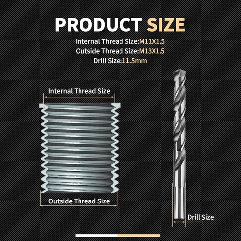 Thread Repair Inserts M11X1.5X30MM Insert Qty 10 Stainless Steel in Saudi Arabia