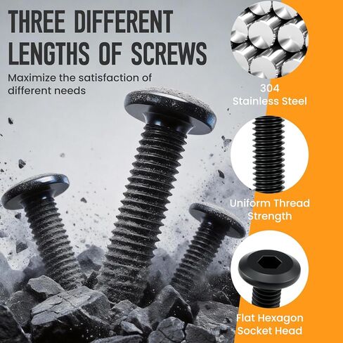 110 Sets M6 Threaded Inserts for Wood | 3 Sizes Inserts (M6x25/32, M6x1-3/16, M6x1-9/16) + M6x19/32 Screw-in Nuts | Drill Bit & 2 Wrenches | for Wooden Projects in Kuwait