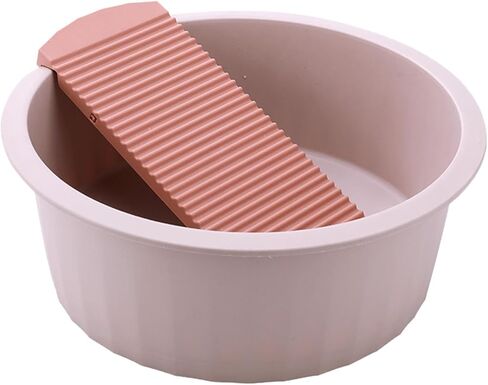 Washboard, Washtub Washing Supplies Compact Non Slip Lightweight Washboard Basin Laundry(Pink) in Saudi Arabia