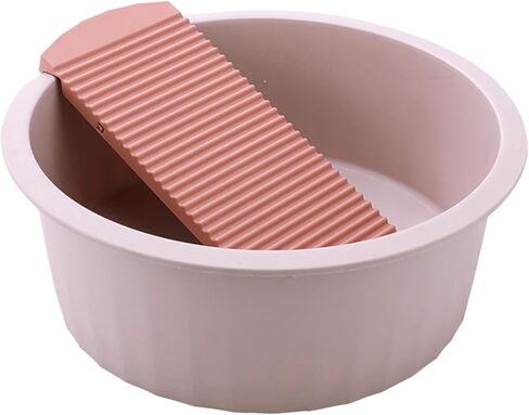 Washboard, Washtub Washing Supplies Compact Non Slip Lightweight Washboard Basin Laundry(Pink) in Saudi Arabia
