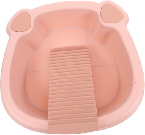 Washboard, Multifunctional Laundry Tub Washboard Pink Cleaner Soaking Foot Basin Washing in Saudi Arabia